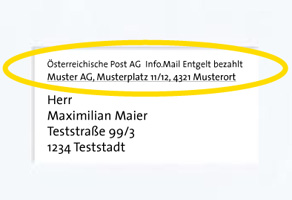 Info.Mail richtig adressiert